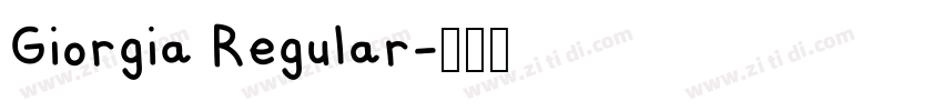 Giorgia Regular字体转换
